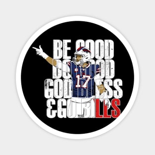 be good do good god bless and go bills comic style Magnet